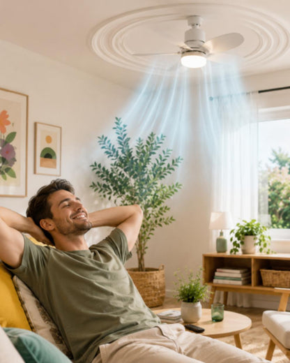 Plafonieră LED cu Ventilator incorporat & Telecomandă